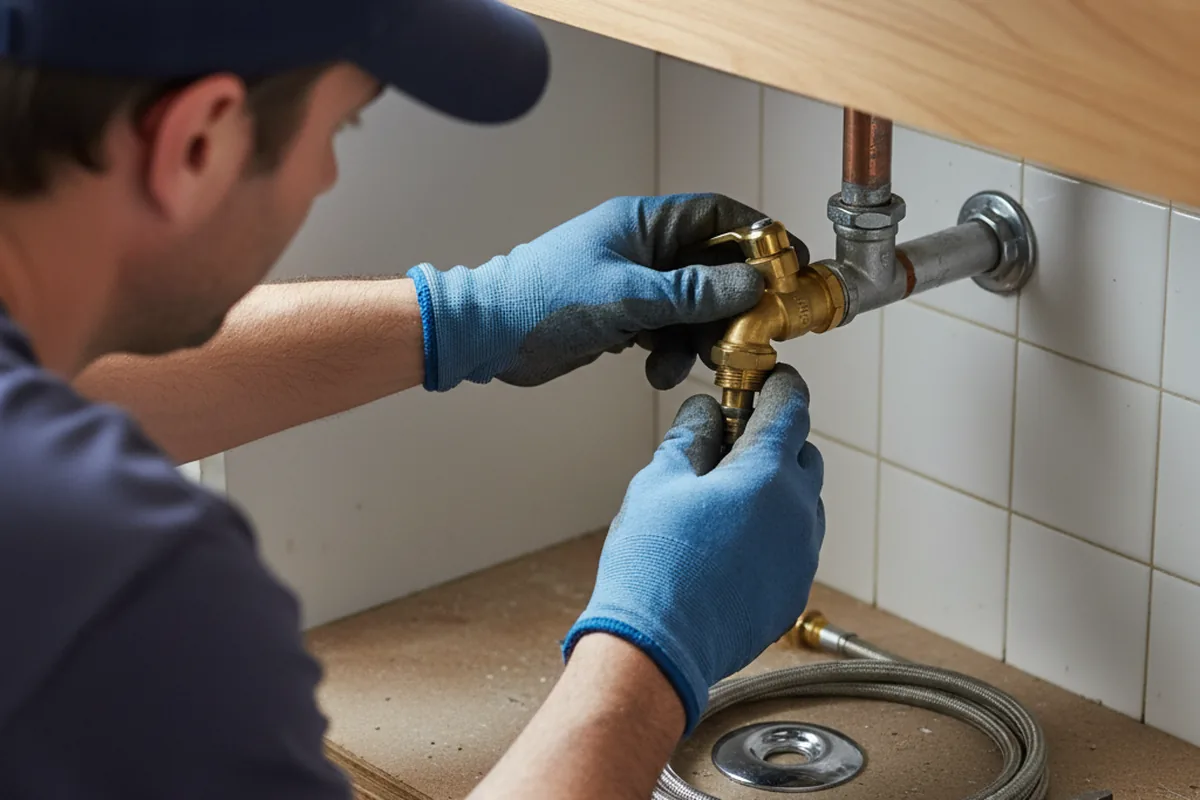 Shutoff valve and fitting work during Well Pump Repair in Billings